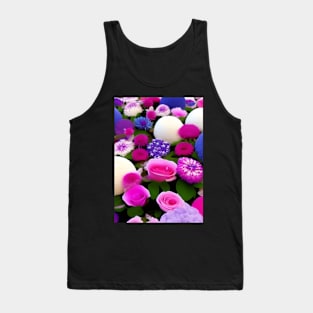 Copy of TRENDING PINK AND BLUE FLORAL PRINT Tank Top